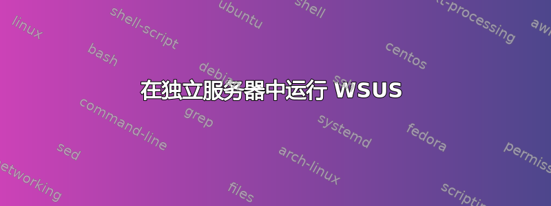 在独立服务器中运行 WSUS