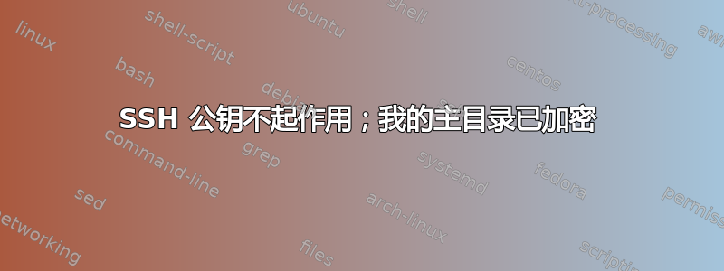 SSH 公钥不起作用；我的主目录已加密