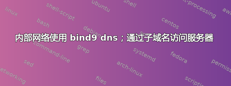 内部网络使用 bind9 dns；通过子域名访问服务器