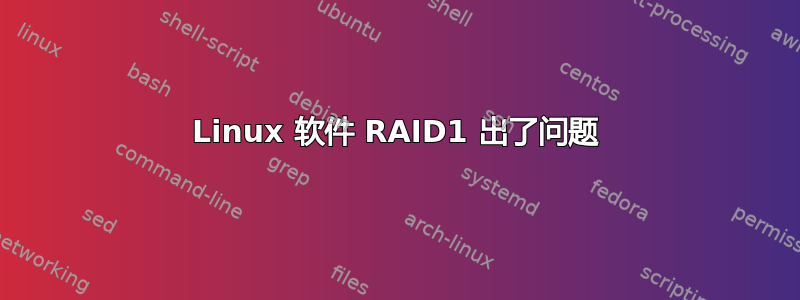 Linux 软件 RAID1 出了问题