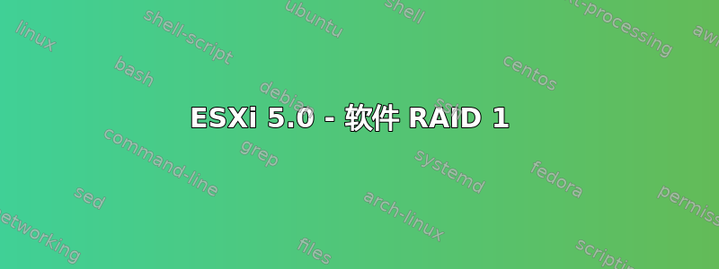 ESXi 5.0 - 软件 RAID 1 