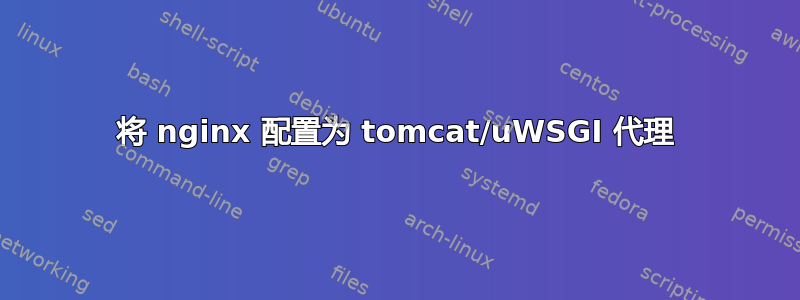 将 nginx 配置为 tomcat/uWSGI 代理