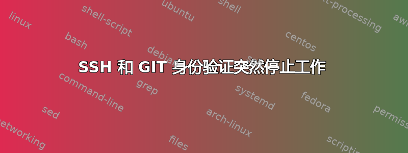 SSH 和 GIT 身份验证突然停止工作