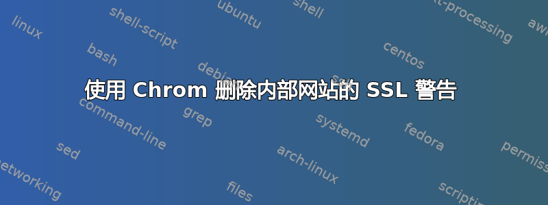 使用 Chrom 删除内部网站的 SSL 警告