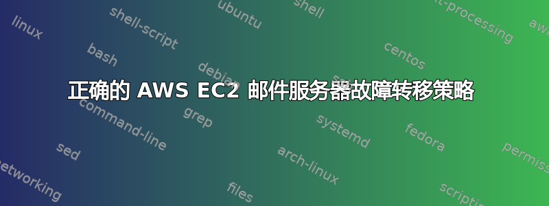 正确的 AWS EC2 邮件服务器故障转移策略