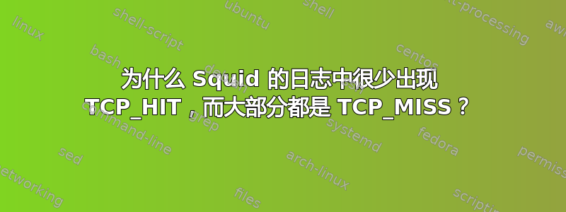 为什么 Squid 的日志中很少出现 TCP_HIT，而大部分都是 TCP_MISS？