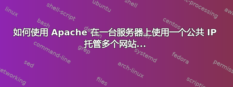 如何使用 Apache 在一台服务器上使用一个公共 IP 托管多个网站...