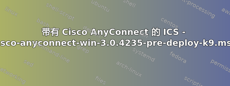 带有 Cisco AnyConnect 的 ICS - cisco-anyconnect-win-3.0.4235-pre-deploy-k9.msi