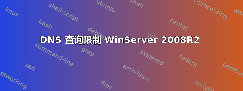 DNS 查询限制 WinServer 2008R2