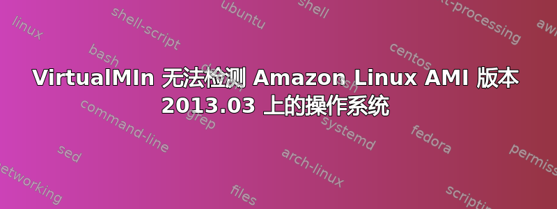 VirtualMIn 无法检测 Amazon Linux AMI 版本 2013.03 上的操作系统