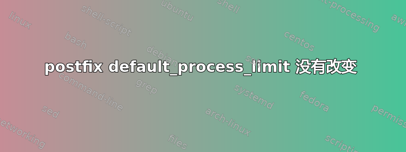 postfix default_process_limit 没有改变