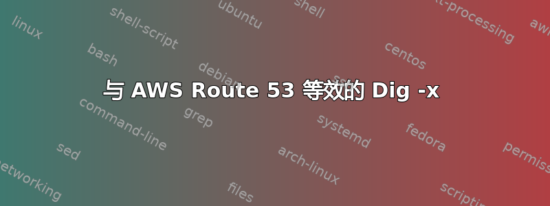 与 AWS Route 53 等效的 Dig -x