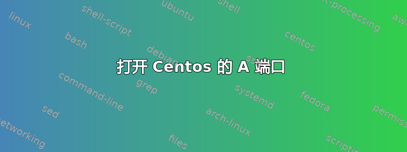 打开 Centos 的 A 端口