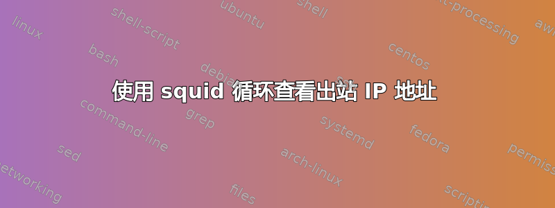 使用 squid 循环查看出站 IP 地址