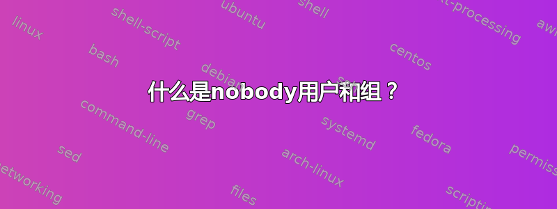 什么是nobody用户和组？