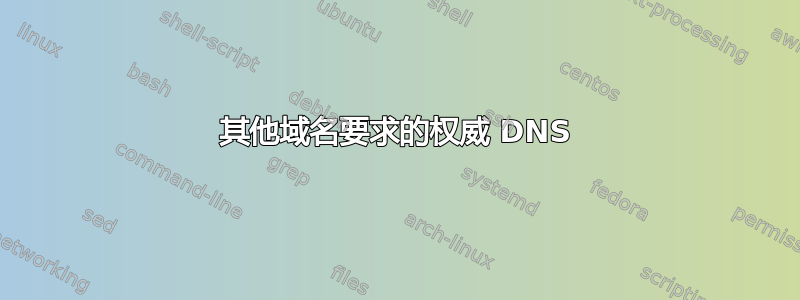 其他域名要求的权威 DNS