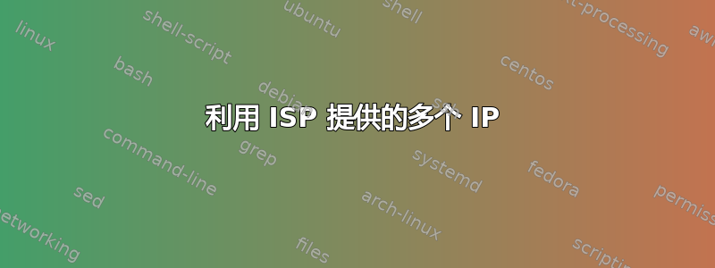 利用 ISP 提供的多个 IP