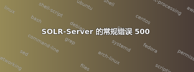 SOLR-Server 的常规错误 500