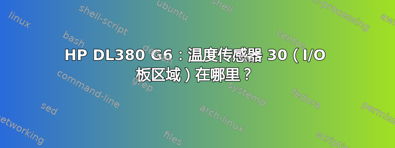 HP DL380 G6：温度传感器 30（I/O 板区域）在哪里？