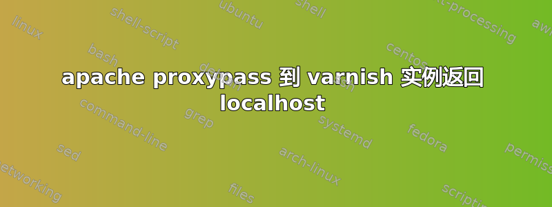 apache proxypass 到 varnish 实例返回 localhost