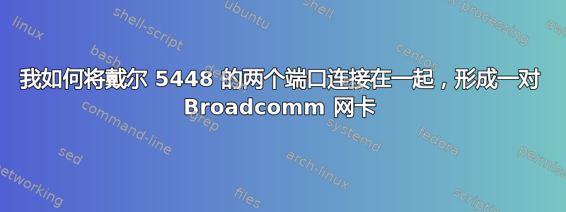 我如何将戴尔 5448 的两个端口连接在一起，形成一对 Broadcomm 网卡