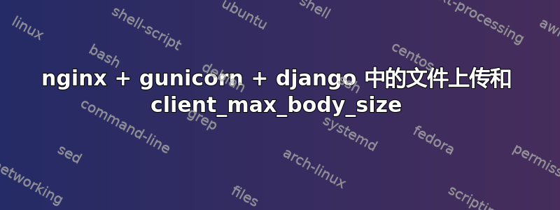 nginx + gunicorn + django 中的文件上传和 client_max_body_size