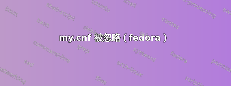 my.cnf 被忽略（fedora）