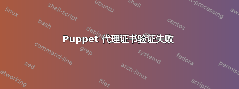 Puppet 代理证书验证失败