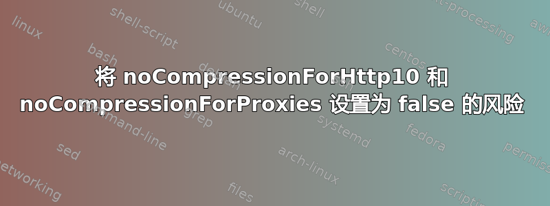 将 noCompressionForHttp10 和 noCompressionForProxies 设置为 false 的风险