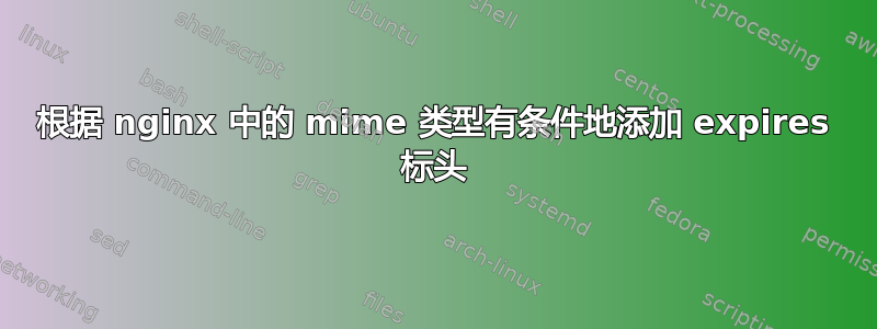 根据 nginx 中的 mime 类型有条件地添加 expires 标头