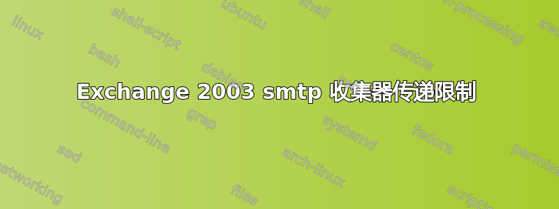 Exchange 2003 smtp 收集器传递限制