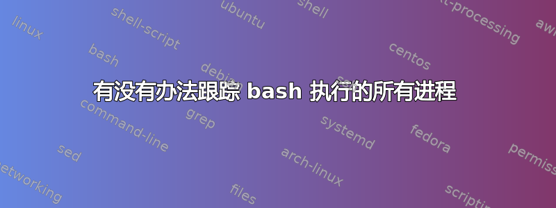 有没有办法跟踪 bash 执行的所有进程