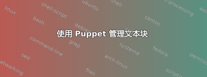 使用 Puppet 管理文本块