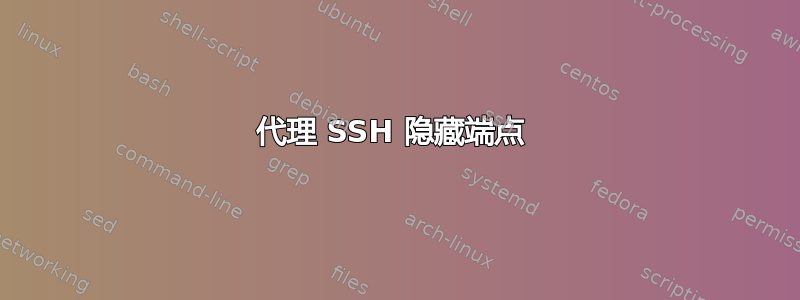 代理 SSH 隐藏端点 