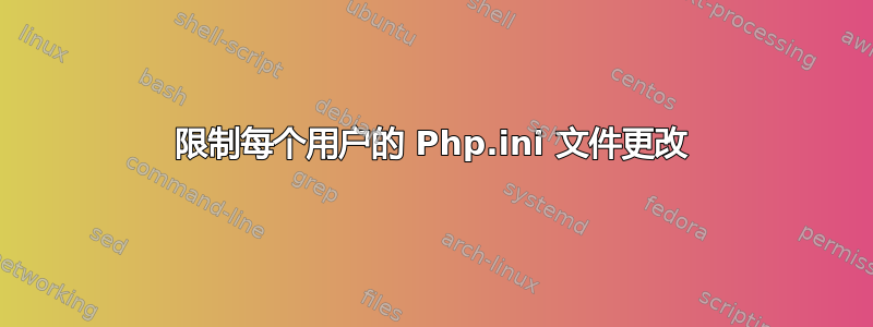 限制每个用户的 Php.ini 文件更改