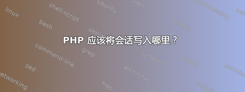 PHP 应该将会话写入哪里？