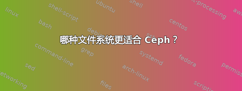 哪种文件系统更适合 Ceph？