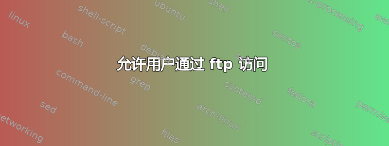 允许用户通过 ftp 访问