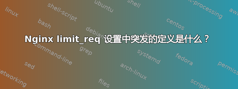 Nginx limit_req 设置中突发的定义是什么？