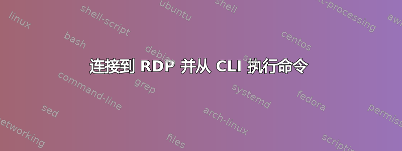 连接到 RDP 并从 CLI 执行命令