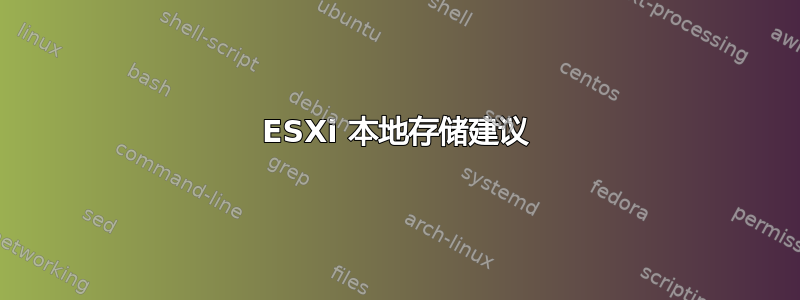 ESXi 本地存储建议