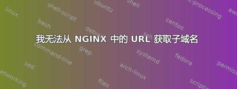 我无法从 NGINX 中的 URL 获取子域名