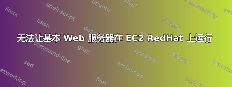 无法让基本 Web 服务器在 EC2 RedHat 上运行