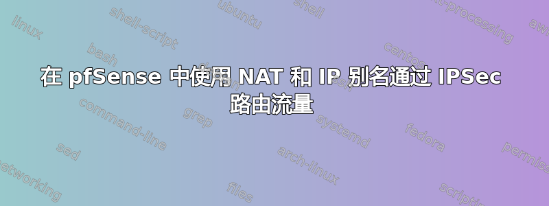 在 pfSense 中使用 NAT 和 IP 别名通过 IPSec 路由流量