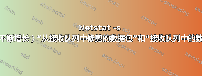 Netstat -s 显示（并且不断增长）“从接收队列中修剪的数据包”和“接收队列中的数据包崩溃”