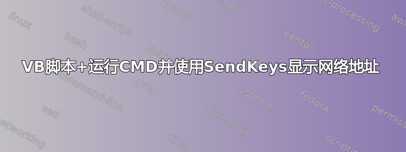 VB脚本+运行CMD并使用SendKeys显示网络地址