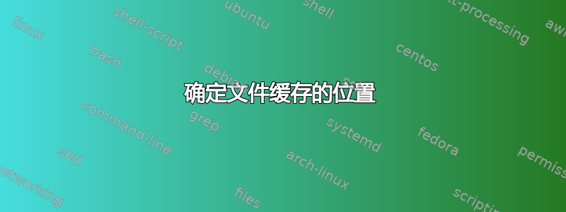 确定文件缓存的位置