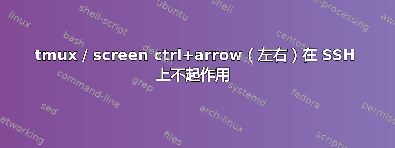 tmux / screen ctrl+arrow（左右）在 SSH 上不起作用 