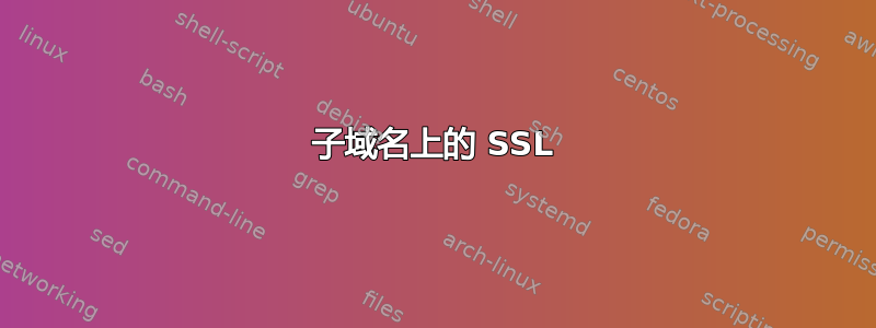 子域名上的 SSL