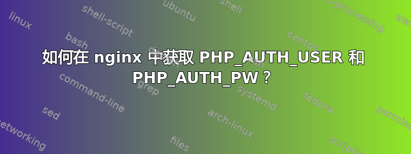 如何在 nginx 中获取 PHP_AUTH_USER 和 PHP_AUTH_PW？